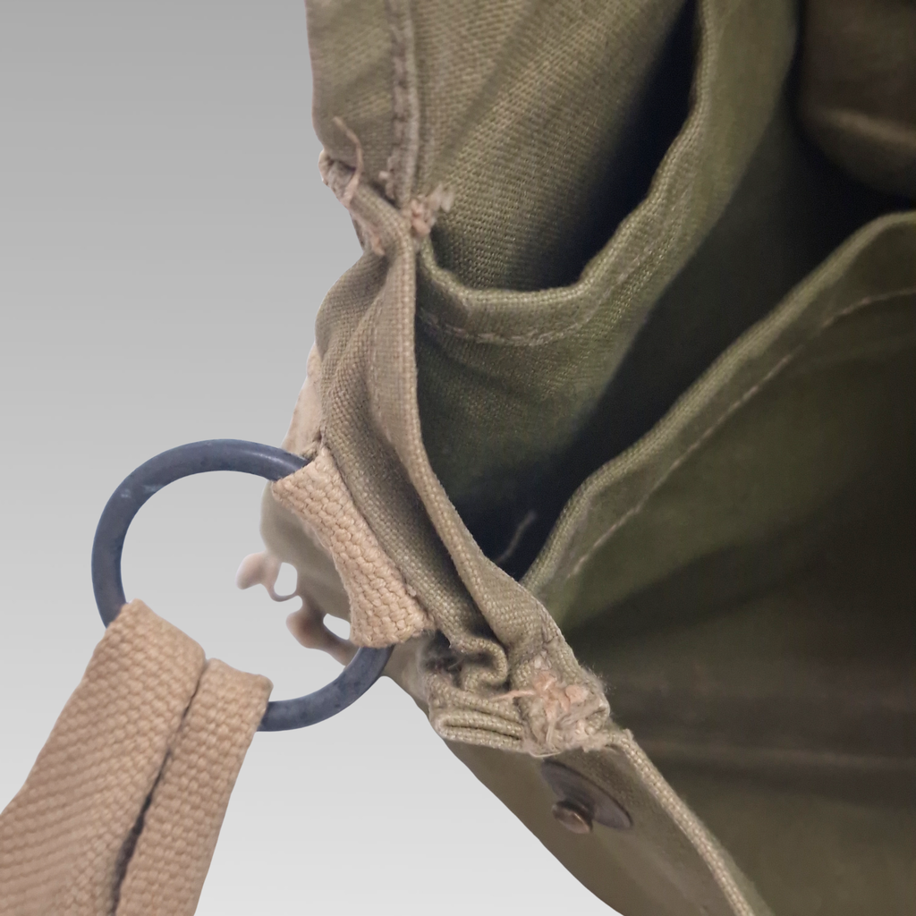 WWII Commonwealth Gas Mask Respirator Transit Bag Canvas Named