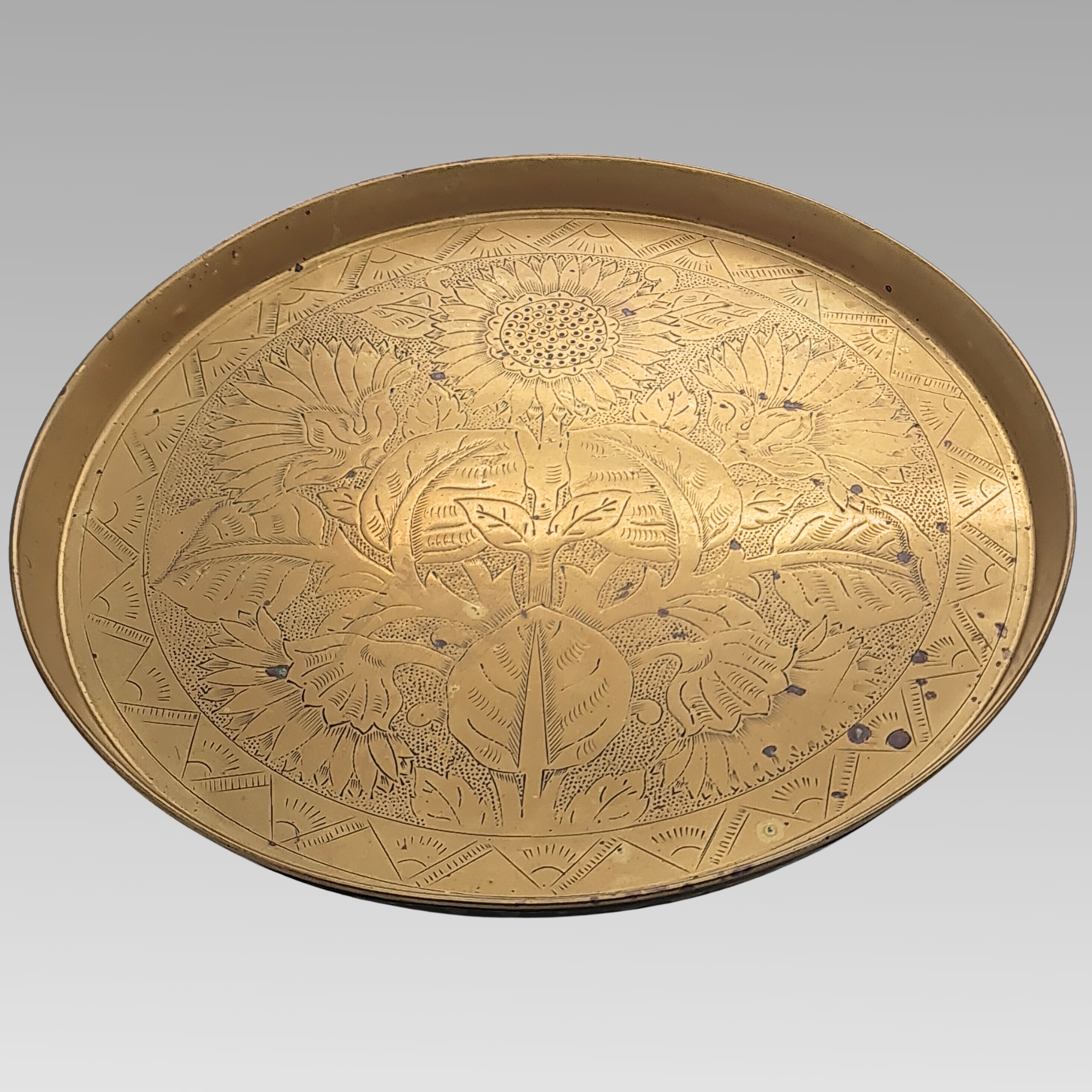 Christopher Dresser Benham & Froud Brass Charger c1885 Arts and Crafts