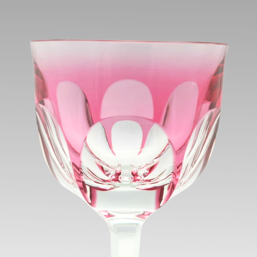 Moser Lady Hamilton Rose Hock Wine Glass Crystal