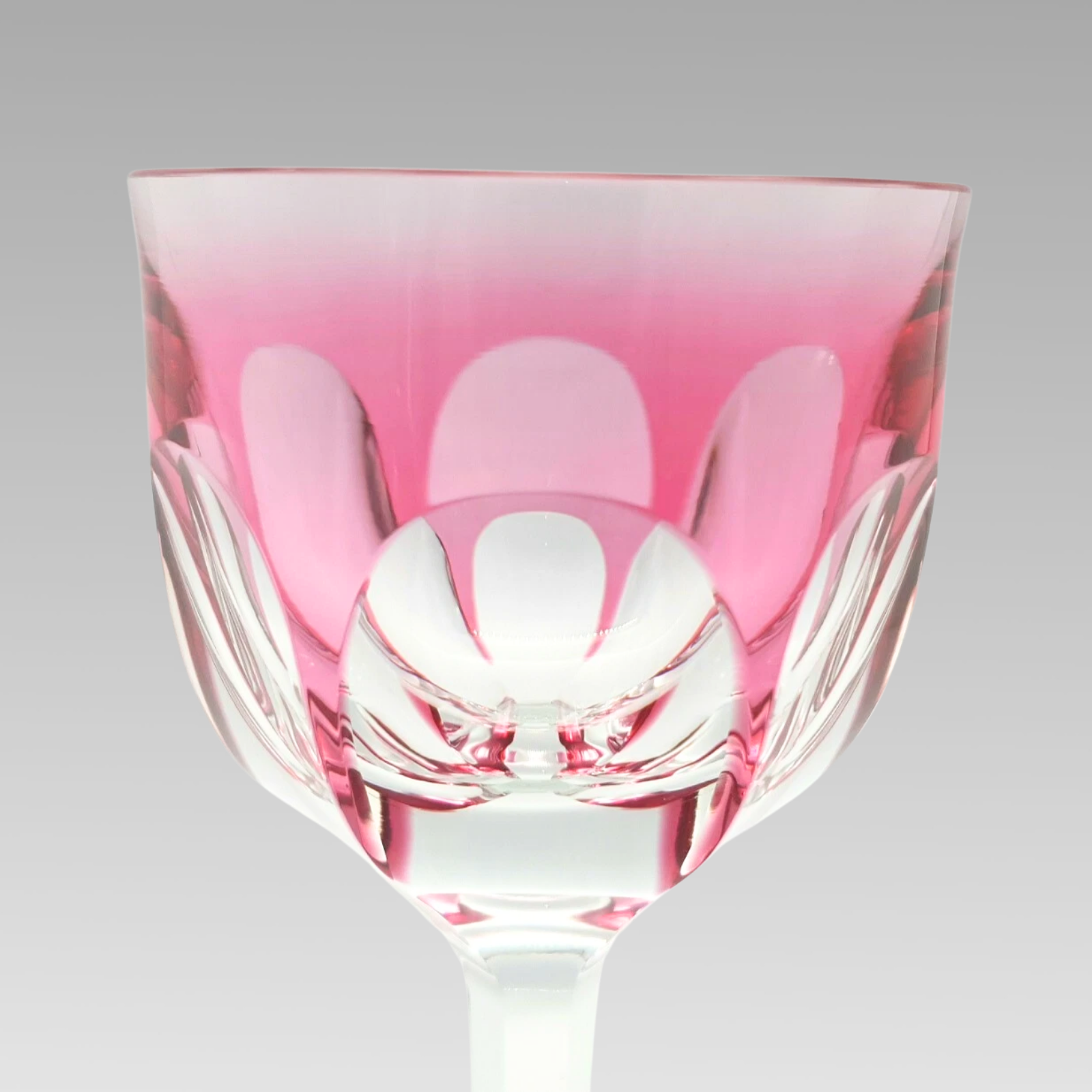 Moser Lady Hamilton Rose Hock Wine Glass Crystal