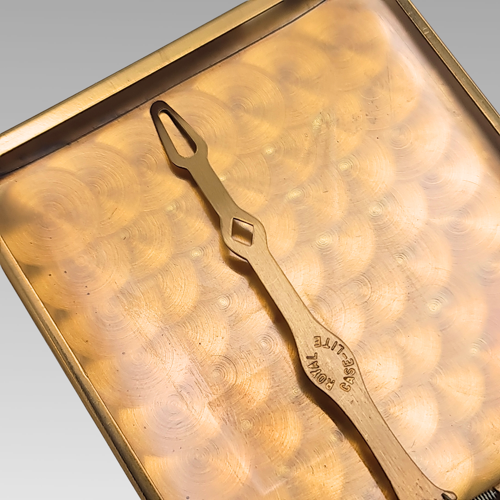 Vintage Royal Caselite Cigarette Case & Lighter Set c1950