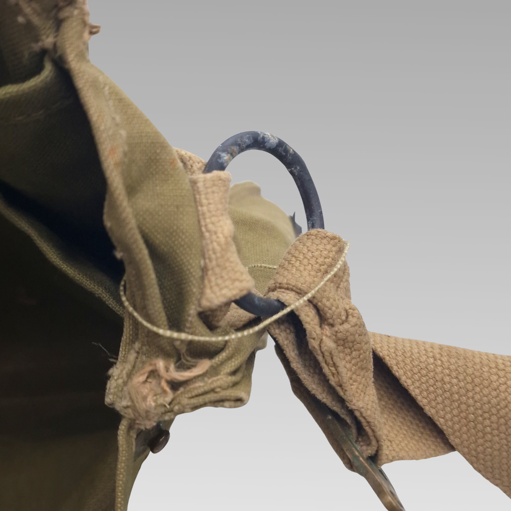 WWII Commonwealth Gas Mask Respirator Transit Bag Canvas Named