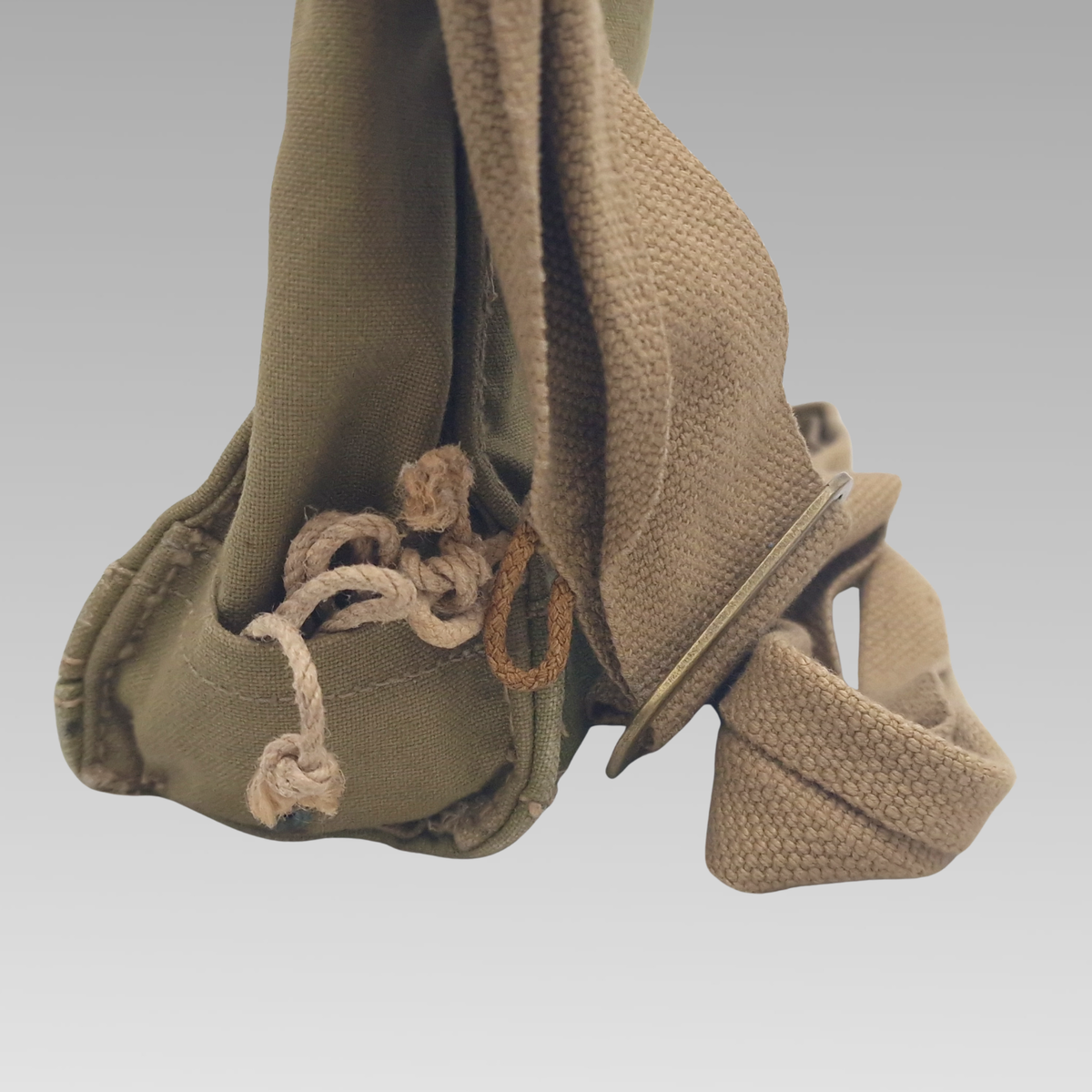 WWII Commonwealth Gas Mask Respirator Transit Bag Canvas Named