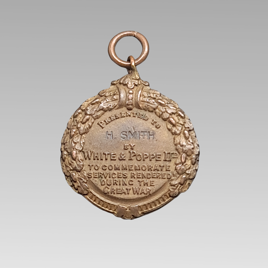 WW1 White & Poppe Ltd Named Service Medal 1919 Bronze
