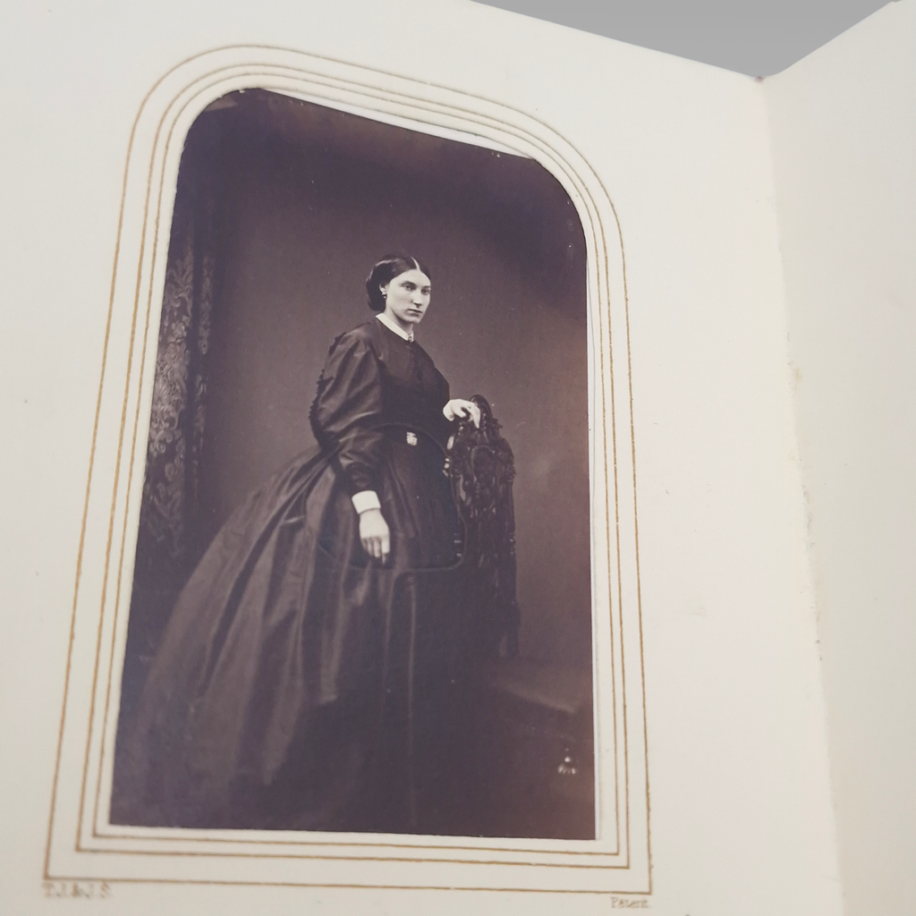 Victorian CDV Photo Album c1860s-1880s 37 Portrait Photographs