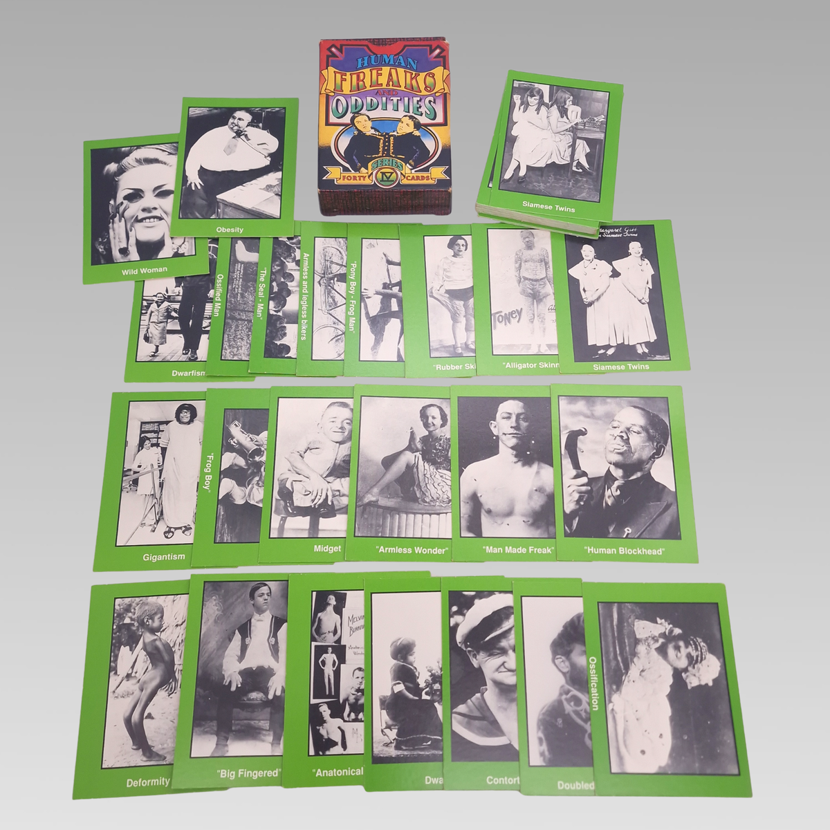 Complete Human Freaks and Oddities Series IV 40-card set with original box.