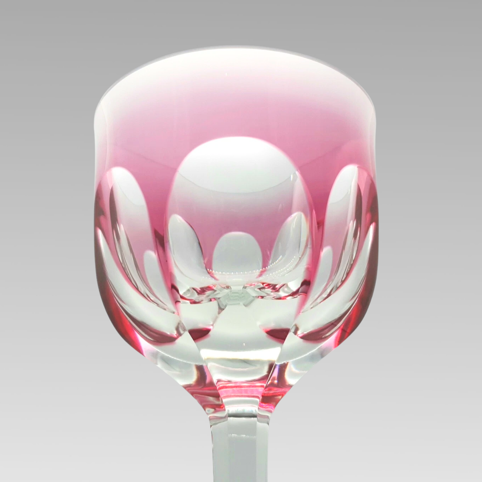 Moser Lady Hamilton Rose Hock Wine Glass Crystal
