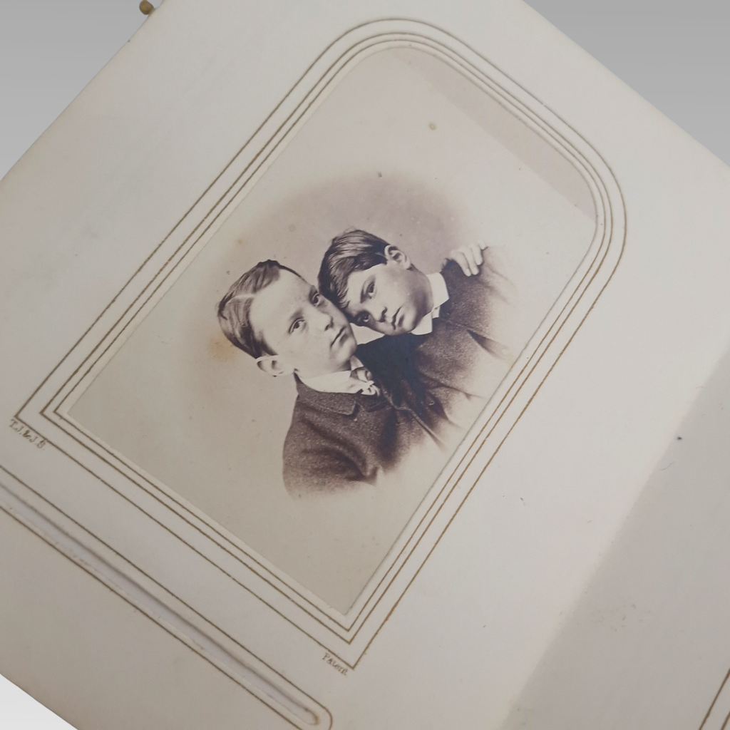Victorian CDV Photo Album c1860s-1880s 37 Portrait Photographs