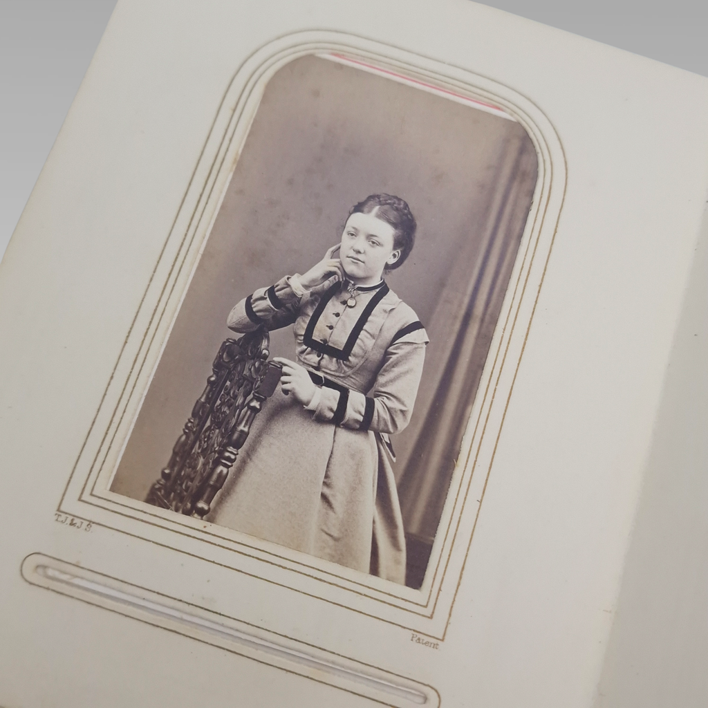 Victorian CDV Photo Album c1860s-1880s 37 Portrait Photographs