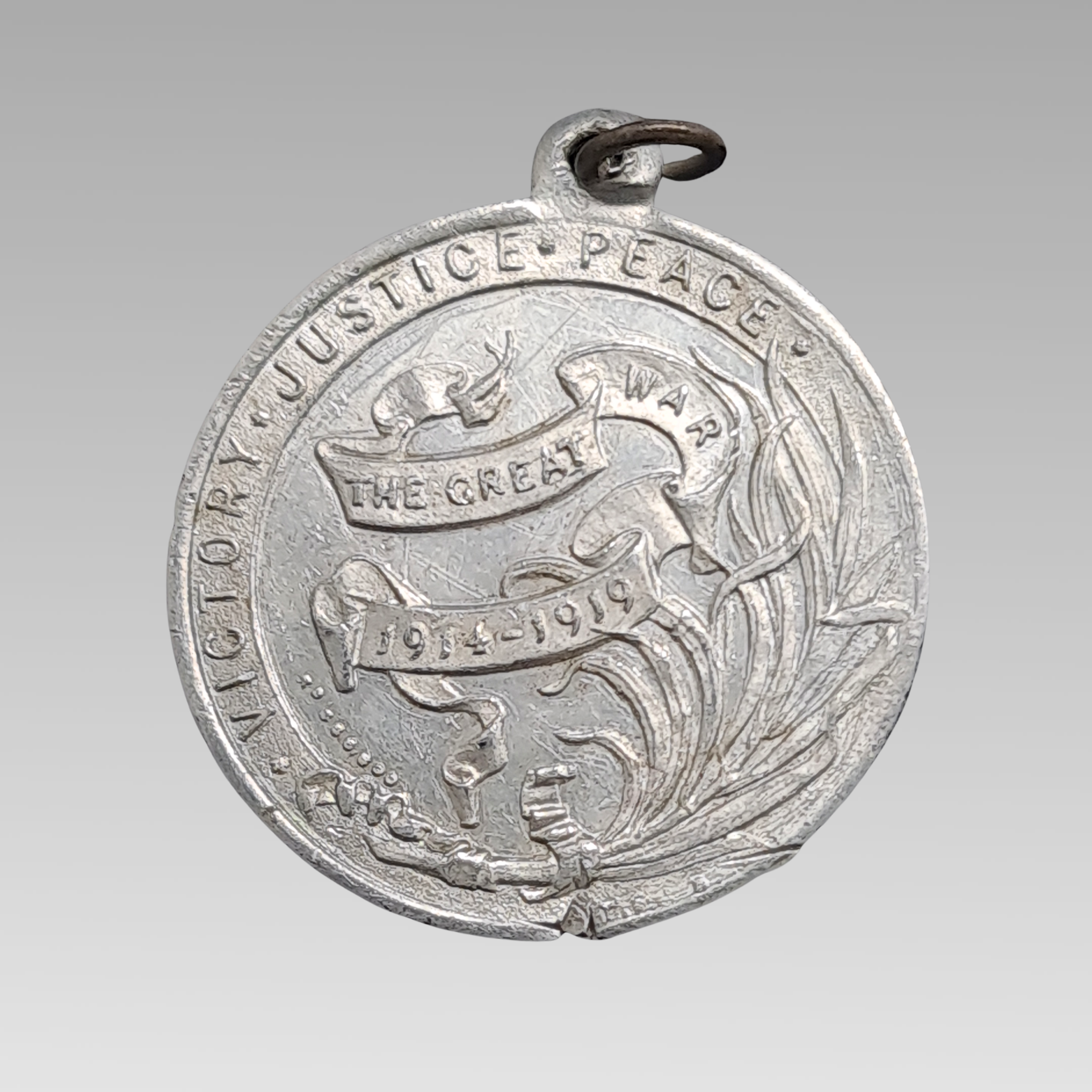 WW1 Victory Peace Medal British Commonwealth 1919 Aluminium