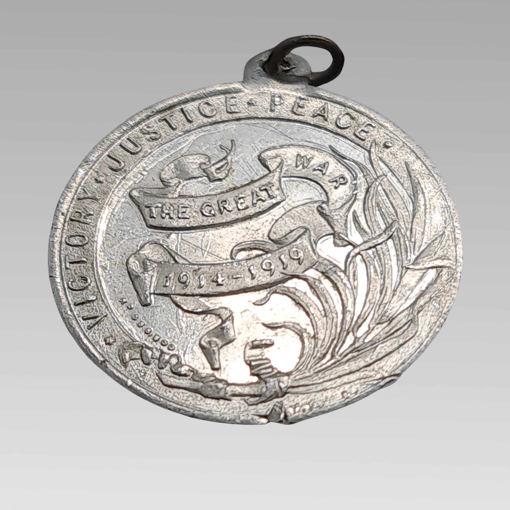 WW1 Victory Peace Medal British Commonwealth 1919 Aluminium