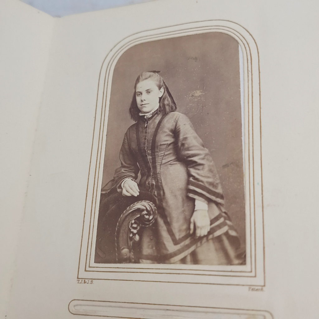 Victorian CDV Photo Album c1860s-1880s 37 Portrait Photographs