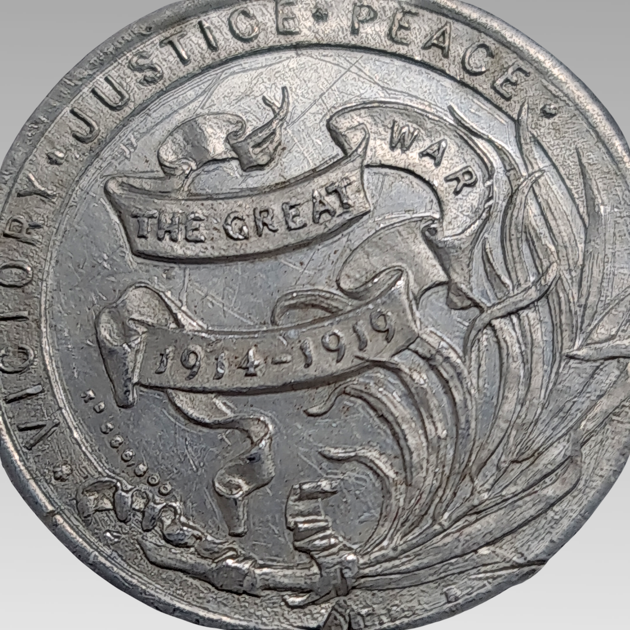 WW1 Victory Peace Medal British Commonwealth 1919 Aluminium