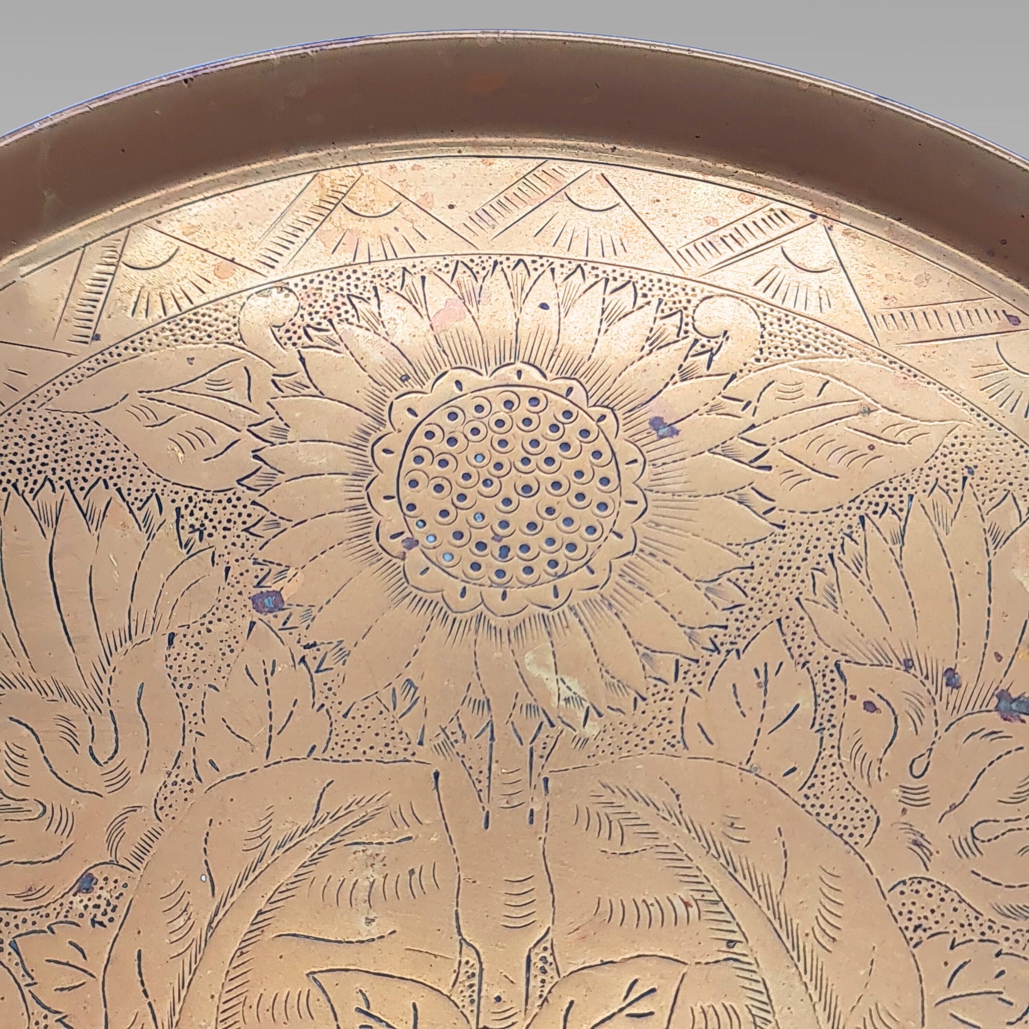 Christopher Dresser Benham & Froud Brass Charger c1885 Arts and Crafts