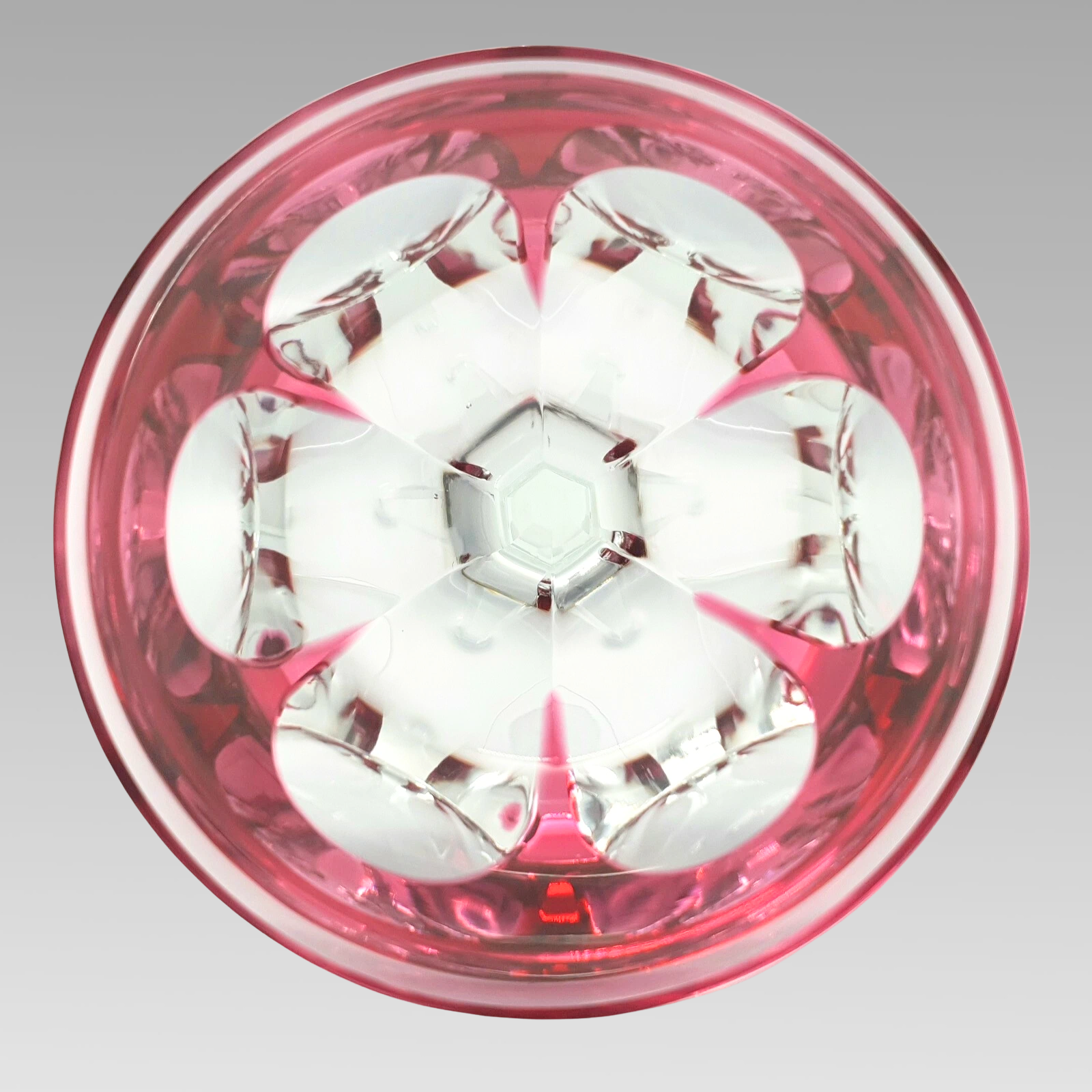 Moser Lady Hamilton Rose Hock Wine Glass Crystal