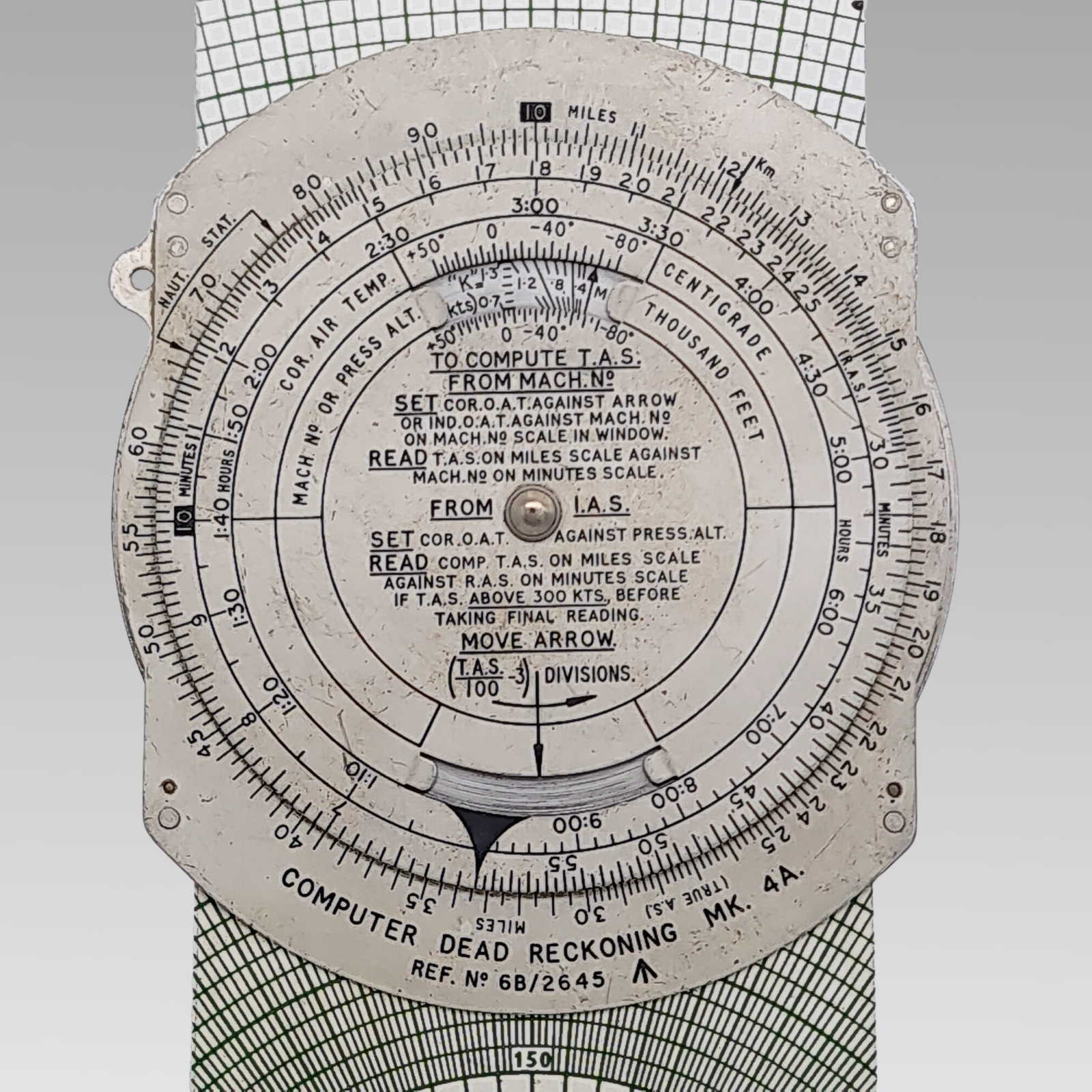 Vintage RAF Dead Reckoning Computer Mk 4A Air Navigation Flight Calculator