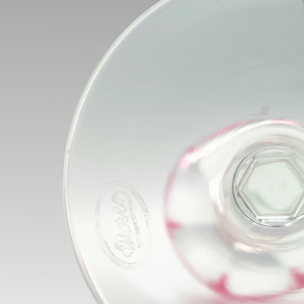 Moser Lady Hamilton Rose Hock Wine Glass Crystal