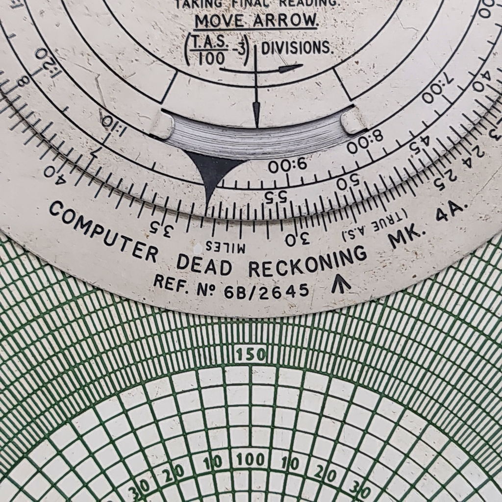 Vintage RAF Dead Reckoning Computer Mk 4A Air Navigation Flight Calculator