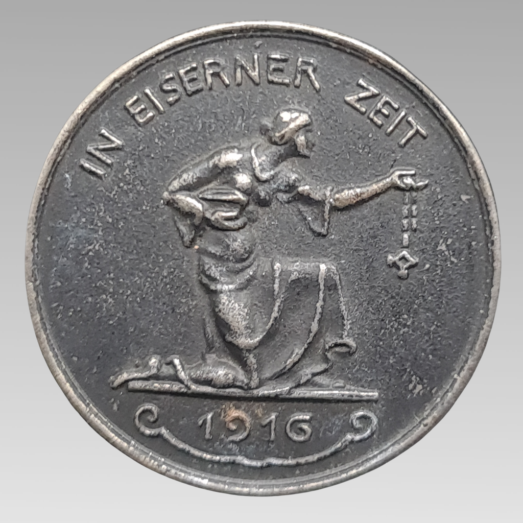WW1 German Gold for Iron Medal 1916 Hosaeus Iron Token