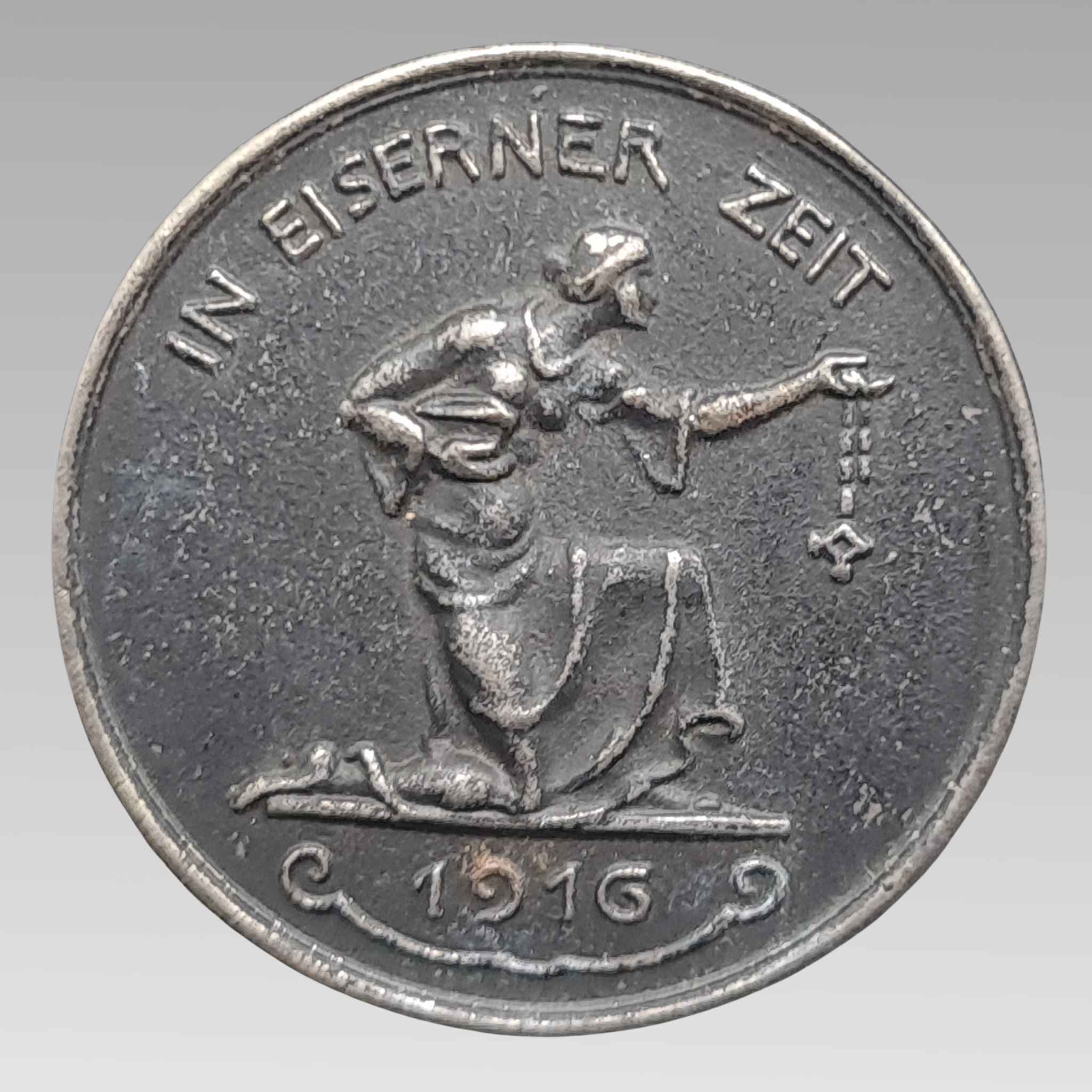 WW1 German Gold for Iron Medal 1916 Hosaeus Iron Token