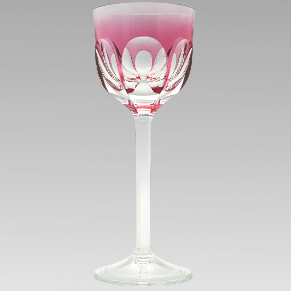 Moser Lady Hamilton Rose Hock Wine Glass Crystal